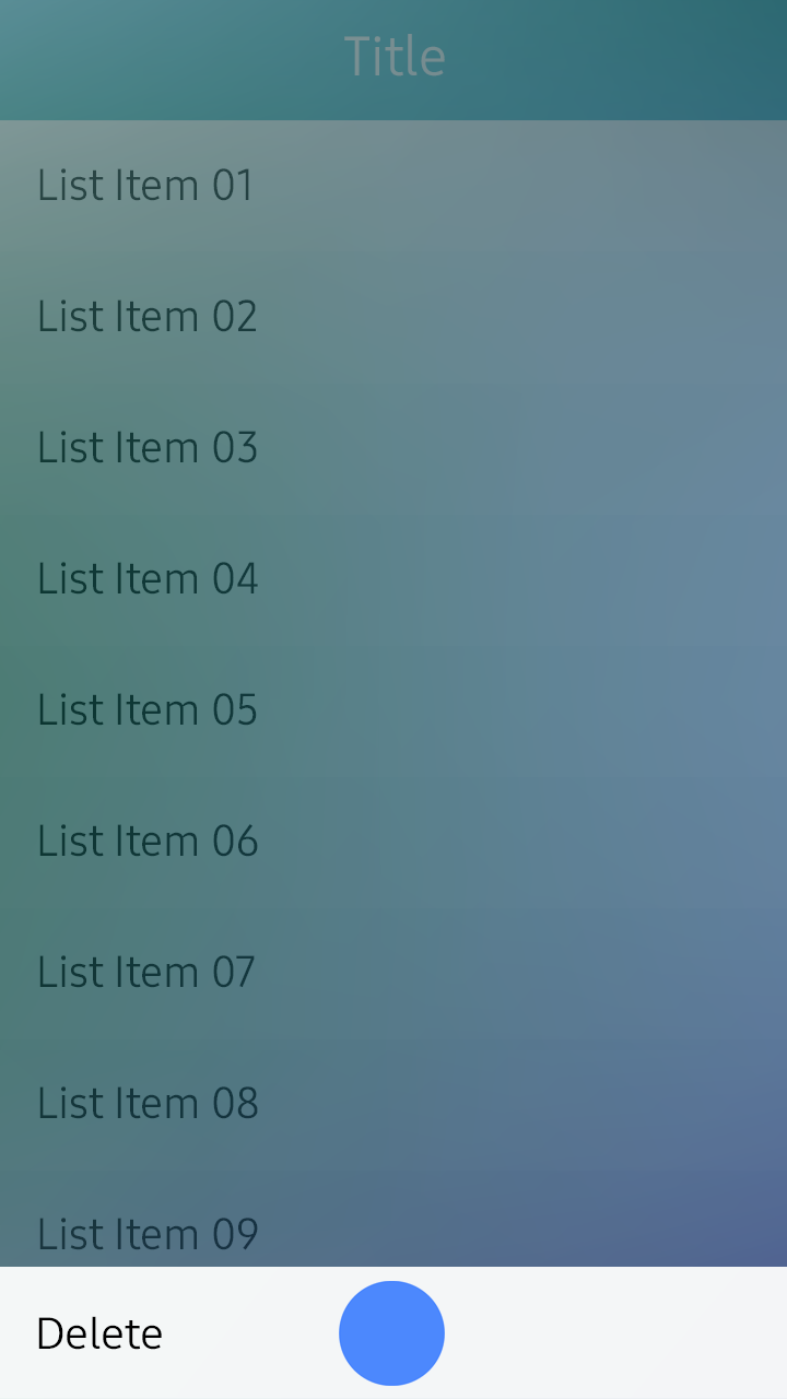 Deleting items in a list view