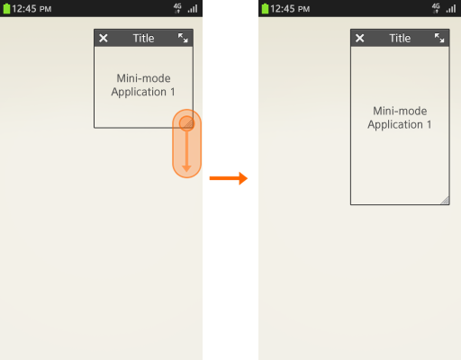 Resizing the mini window